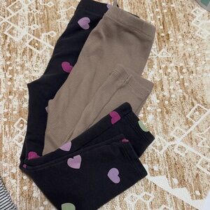Zara  Patterned and brown Kids Leggings - Black and Brown -2T
